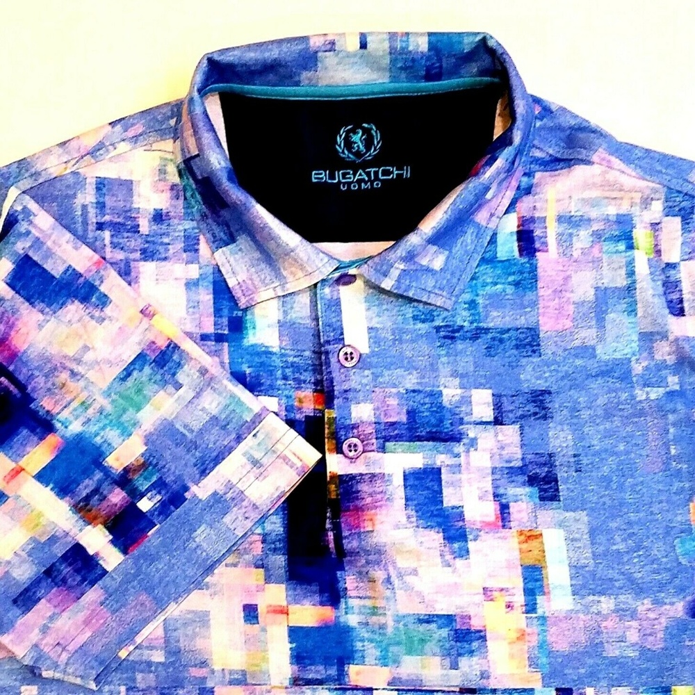 Bugatchi Uomo Multicolored Casual Polo Shirt